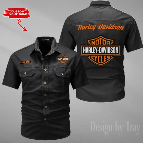 Harley Davidson Summer Men's Wear Short Sleeve Cotton Military Travel MTTCCS011 - Image 6