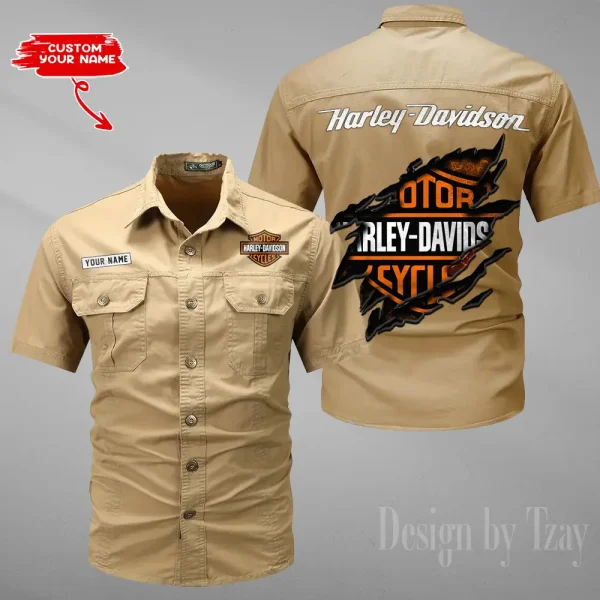 Harley Davidson Summer Men's Wear Short Sleeve Cotton Military Travel MTTCCS012