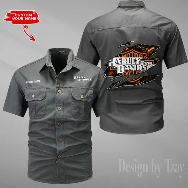 Harley Davidson Summer Men's Wear Short Sleeve Cotton Military Travel MTTCCS013 - Image 4