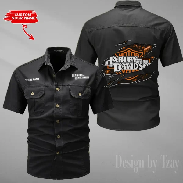 Harley Davidson Summer Men's Wear Short Sleeve Cotton Military Travel MTTCCS013 - Image 5