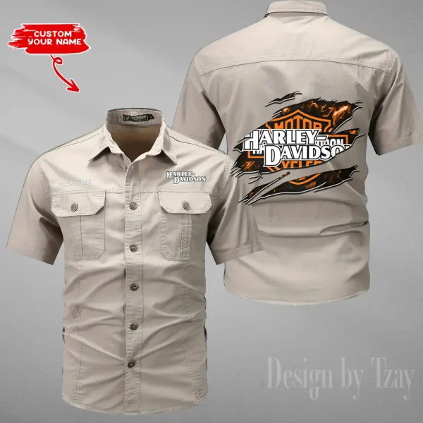 Harley Davidson Summer Men's Wear Short Sleeve Cotton Military Travel MTTCCS013