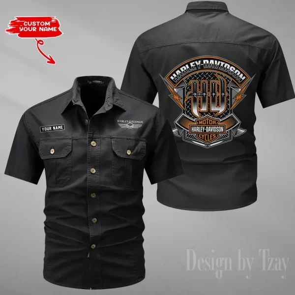 Harley Davidson Summer Men's Wear Short Sleeve Cotton Military Travel MTTCCS016