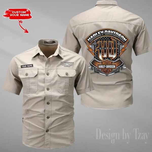 Harley Davidson Summer Men's Wear Short Sleeve Cotton Military Travel MTTCCS016 - Image 2