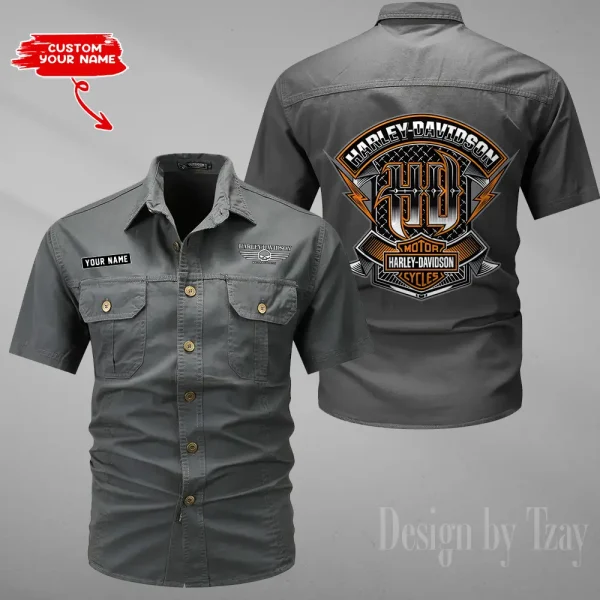 Harley Davidson Summer Men's Wear Short Sleeve Cotton Military Travel MTTCCS016 - Image 3