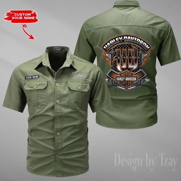 Harley Davidson Summer Men's Wear Short Sleeve Cotton Military Travel MTTCCS016 - Image 4