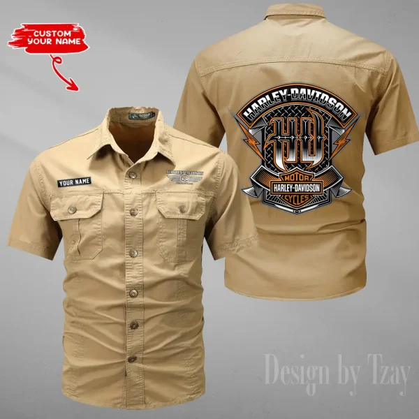 Harley Davidson Summer Men's Wear Short Sleeve Cotton Military Travel MTTCCS016 - Image 5