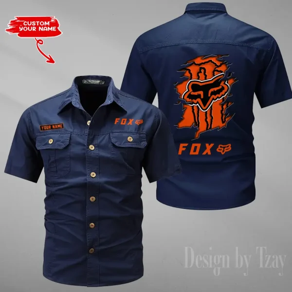 Fox Racing Summer Men's Wear Short Sleeve Cotton Military Travel MTTCCS019