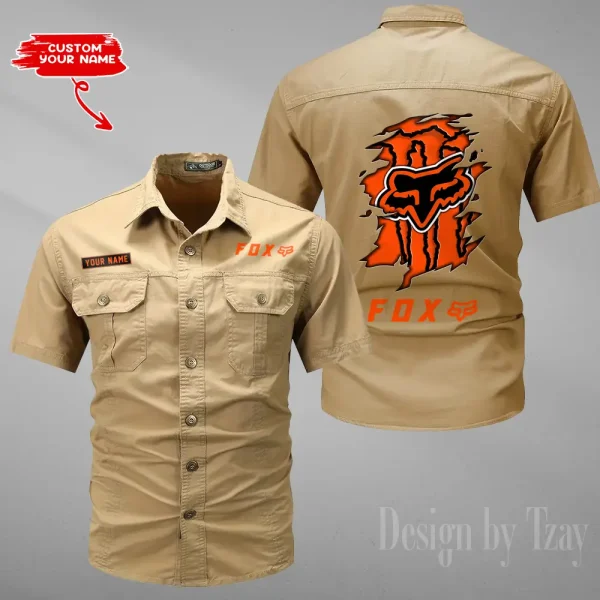 Fox Racing Summer Men's Wear Short Sleeve Cotton Military Travel MTTCCS019 - Image 2