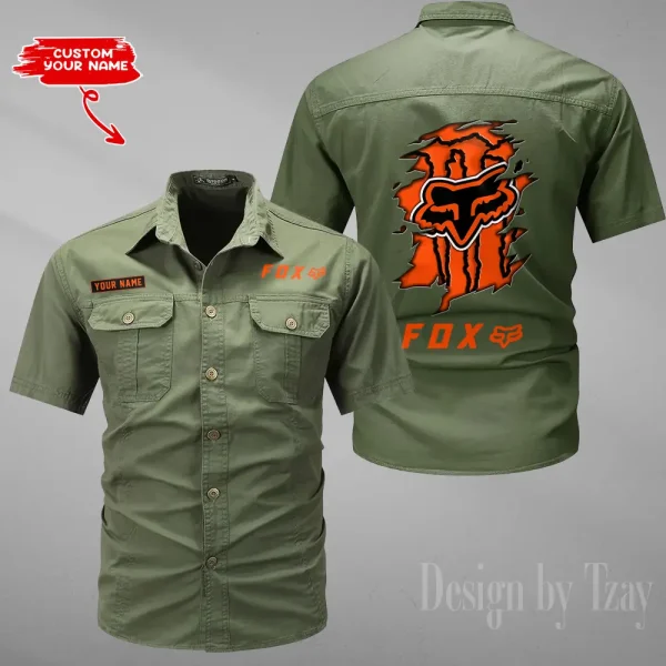 Fox Racing Summer Men's Wear Short Sleeve Cotton Military Travel MTTCCS019 - Image 3