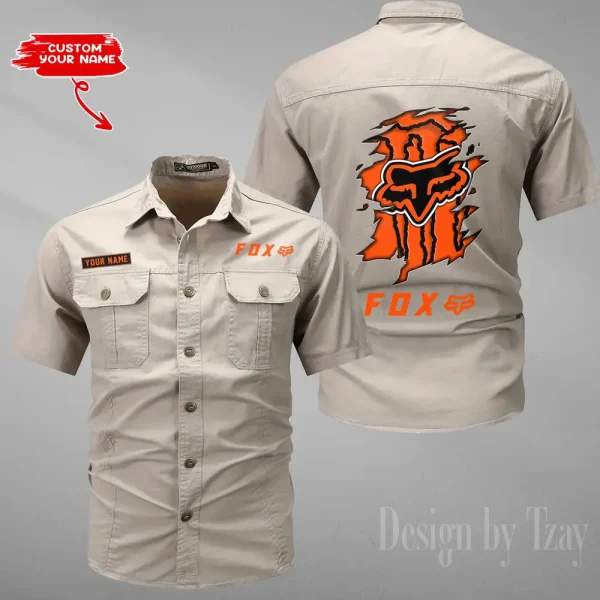 Fox Racing Summer Men's Wear Short Sleeve Cotton Military Travel MTTCCS019 - Image 5