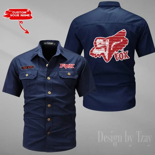 Fox Racing Summer Men's Wear Short Sleeve Cotton Military Travel MTTCCS021 - Image 2