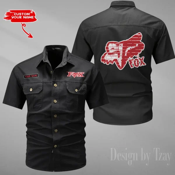 Fox Racing Summer Men's Wear Short Sleeve Cotton Military Travel MTTCCS021 - Image 6