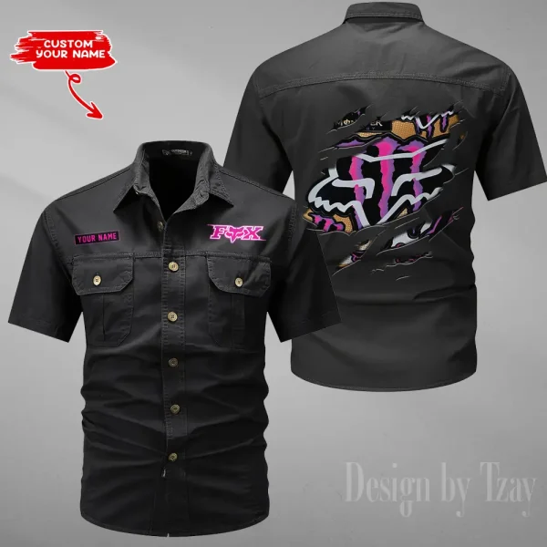 Fox Racing Summer Men's Wear Short Sleeve Cotton Military Travel MTTCCS022 - Image 2