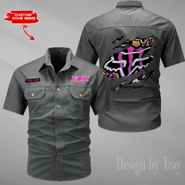 Fox Racing Summer Men's Wear Short Sleeve Cotton Military Travel MTTCCS022 - Image 3