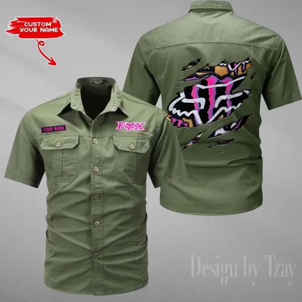 Fox Racing Summer Men's Wear Short Sleeve Cotton Military Travel MTTCCS022 - Image 4