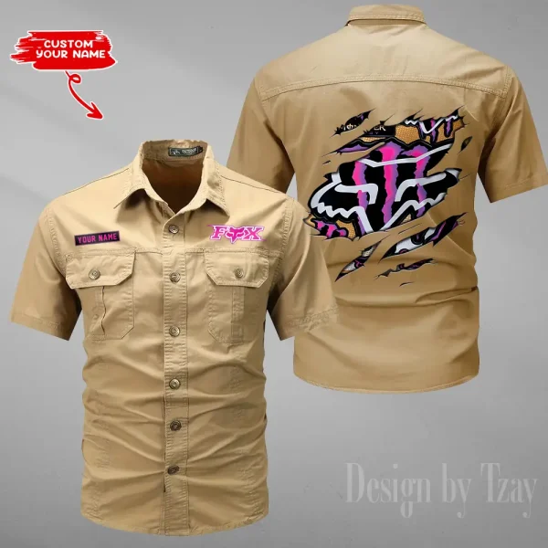 Fox Racing Summer Men's Wear Short Sleeve Cotton Military Travel MTTCCS022 - Image 5