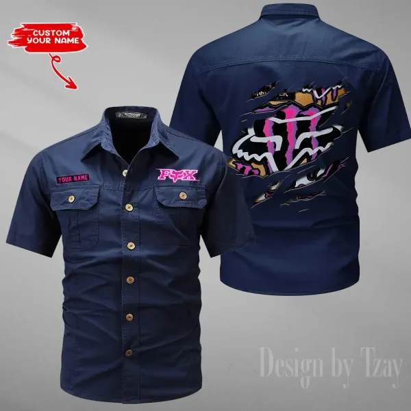 Fox Racing Summer Men's Wear Short Sleeve Cotton Military Travel MTTCCS022 - Image 6
