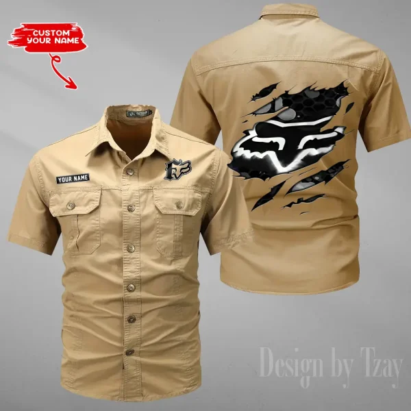 Fox Racing Summer Men's Wear Short Sleeve Cotton Military Travel MTTCCS023 - Image 2