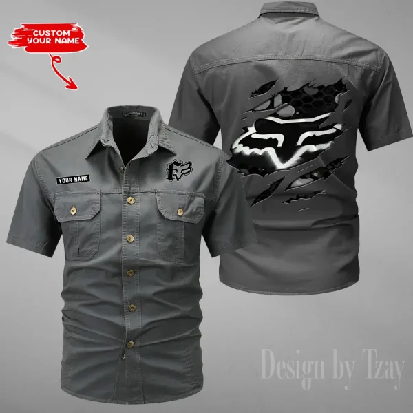 Fox Racing Summer Men's Wear Short Sleeve Cotton Military Travel MTTCCS023 - Image 4
