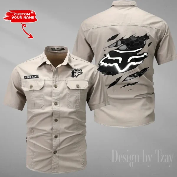 Fox Racing Summer Men's Wear Short Sleeve Cotton Military Travel MTTCCS023 - Image 5