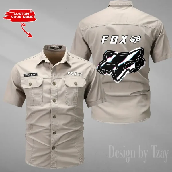 Fox Racing Summer Men's Wear Short Sleeve Cotton Military Travel MTTCCS024 - Image 2
