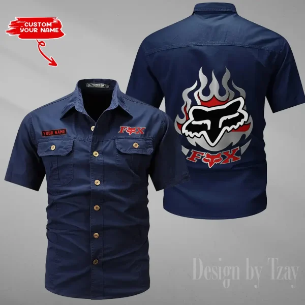 Fox Racing Summer Men's Wear Short Sleeve Cotton Military Travel MTTCCS025 - Image 2