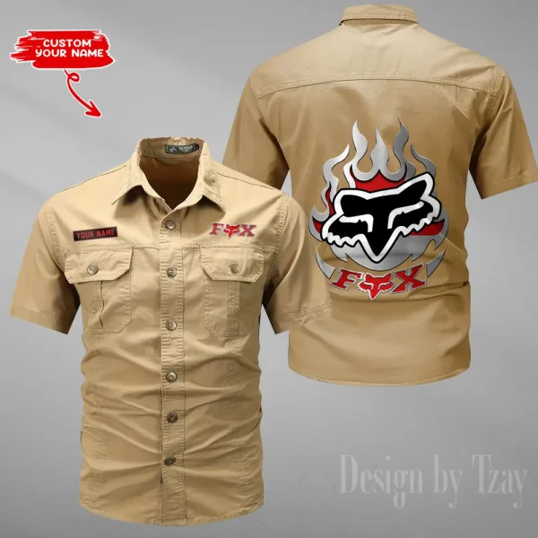 Fox Racing Summer Men's Wear Short Sleeve Cotton Military Travel MTTCCS025 - Image 3