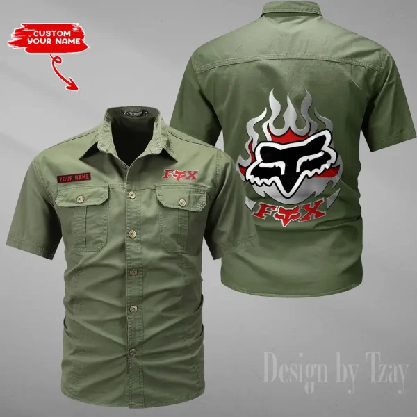 Fox Racing Summer Men's Wear Short Sleeve Cotton Military Travel MTTCCS025