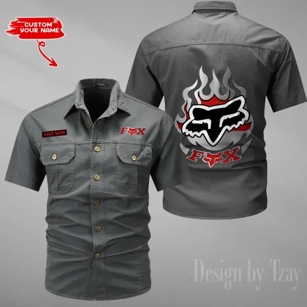 Fox Racing Summer Men's Wear Short Sleeve Cotton Military Travel MTTCCS025 - Image 4