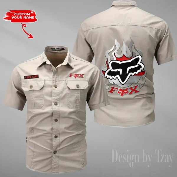 Fox Racing Summer Men's Wear Short Sleeve Cotton Military Travel MTTCCS025 - Image 5