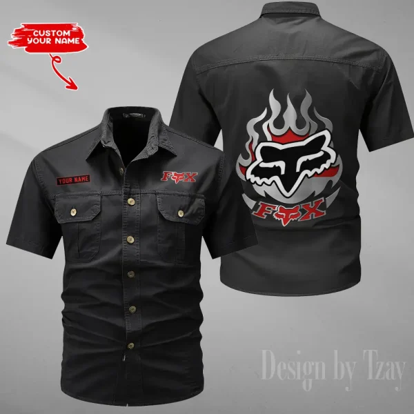 Fox Racing Summer Men's Wear Short Sleeve Cotton Military Travel MTTCCS025 - Image 6