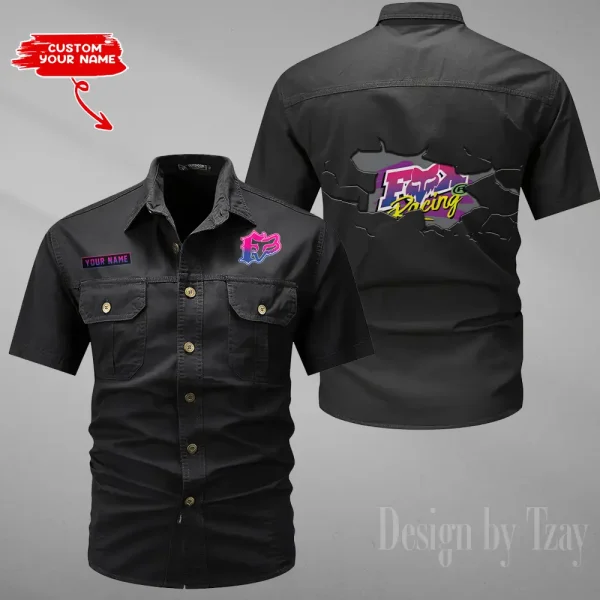 Fox Racing Summer Men's Wear Short Sleeve Cotton Military Travel MTTCCS026 - Image 2