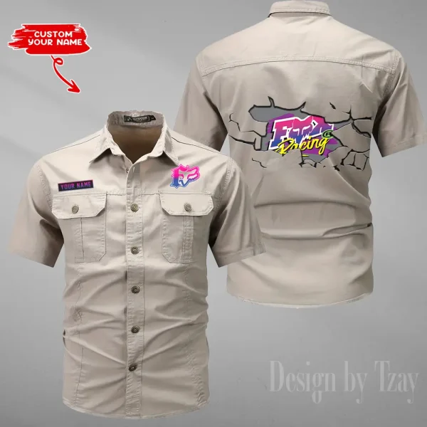 Fox Racing Summer Men's Wear Short Sleeve Cotton Military Travel MTTCCS026 - Image 3