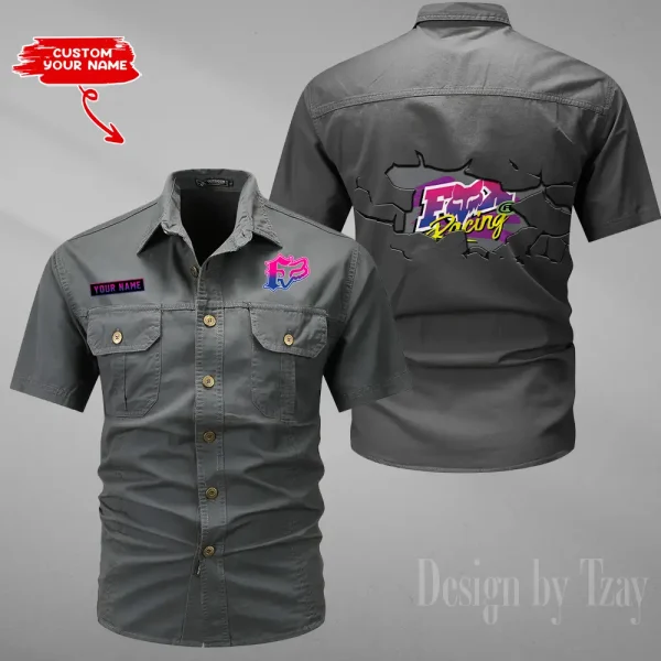 Fox Racing Summer Men's Wear Short Sleeve Cotton Military Travel MTTCCS026