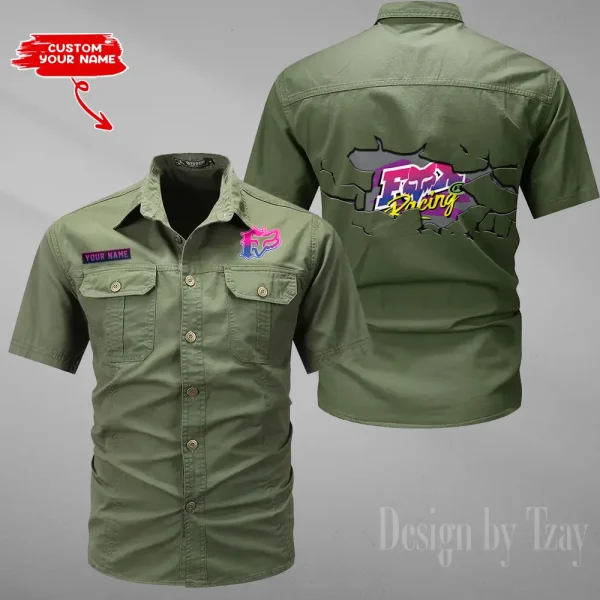 Fox Racing Summer Men's Wear Short Sleeve Cotton Military Travel MTTCCS026 - Image 4