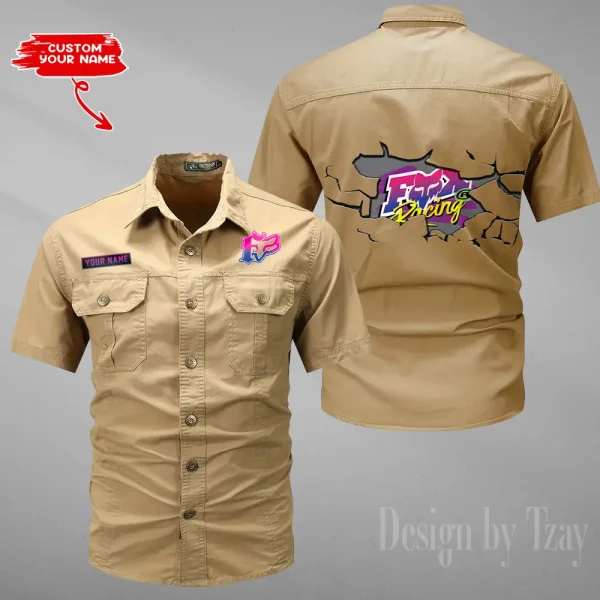 Fox Racing Summer Men's Wear Short Sleeve Cotton Military Travel MTTCCS026 - Image 5