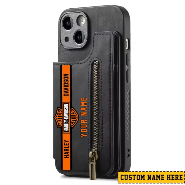 Harley Davidson Luxury Magnetic Holder Leather 4 Card Slots Cover MTTCLWPC002