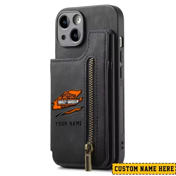 Harley Davidson Luxury Magnetic Holder Leather 4 Card Slots Cover MTTCLWPC003