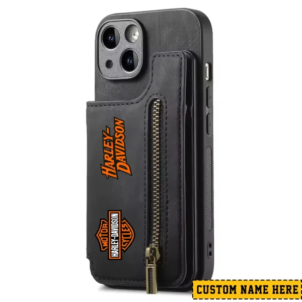 Harley Davidson Luxury Magnetic Holder Leather 4 Card Slots Cover MTTCLWPC004