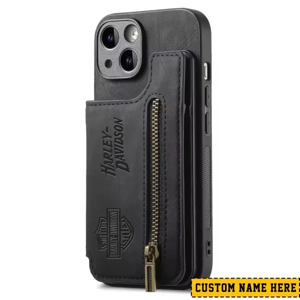 Harley Davidson Luxury Magnetic Holder Leather 4 Card Slots Cover MTTCLWPC005