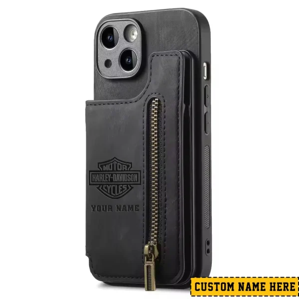 Harley Davidson Luxury Magnetic Holder Leather 4 Card Slots Cover MTTCLWPC006
