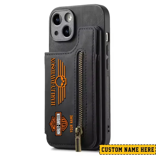 Harley Davidson Luxury Magnetic Holder Leather 4 Card Slots Cover MTTCLWPC008